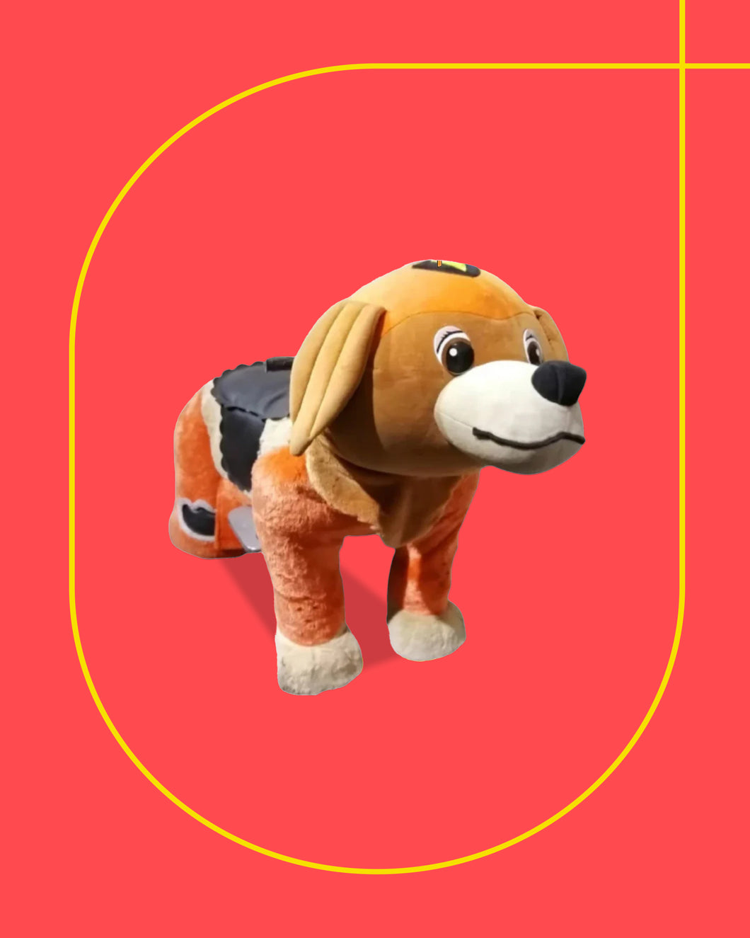 Orange Dog Stuff Animal Ride